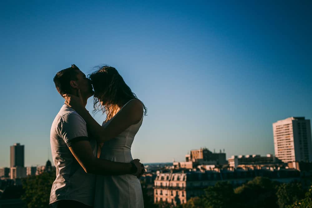 photos parc des buttes chaumont couple à Paris